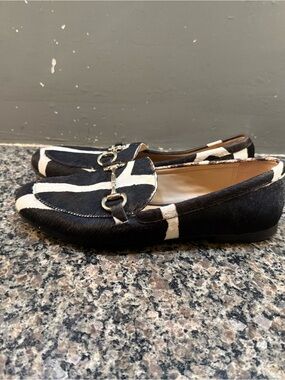 Alfani Black and White Print Horsebit Loafers